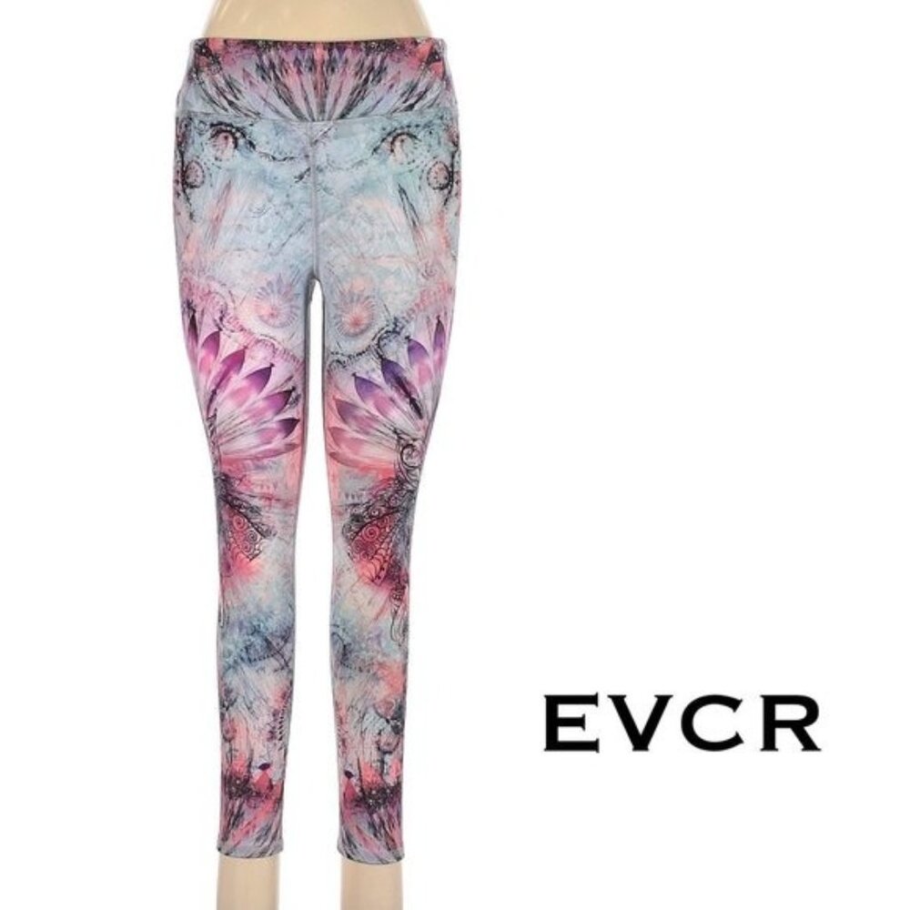 Evolution & Creation The Sofia Gym Leggings Pants Size Small Tribal Multi Color